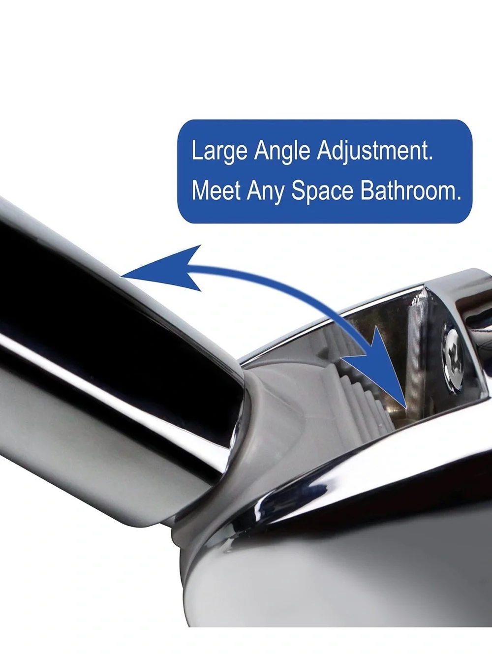 Chrome and White Shower Head Holder